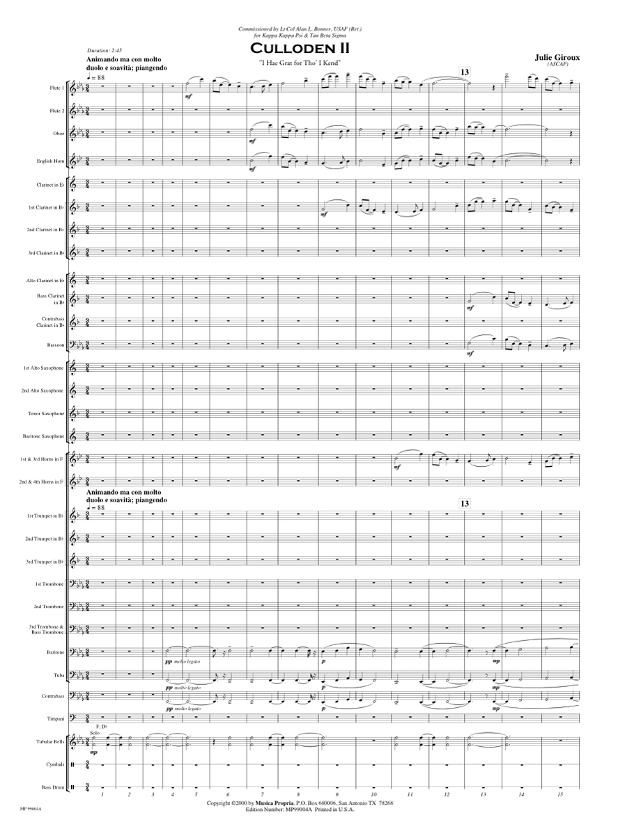 Culloden Movement 2 score, page 1