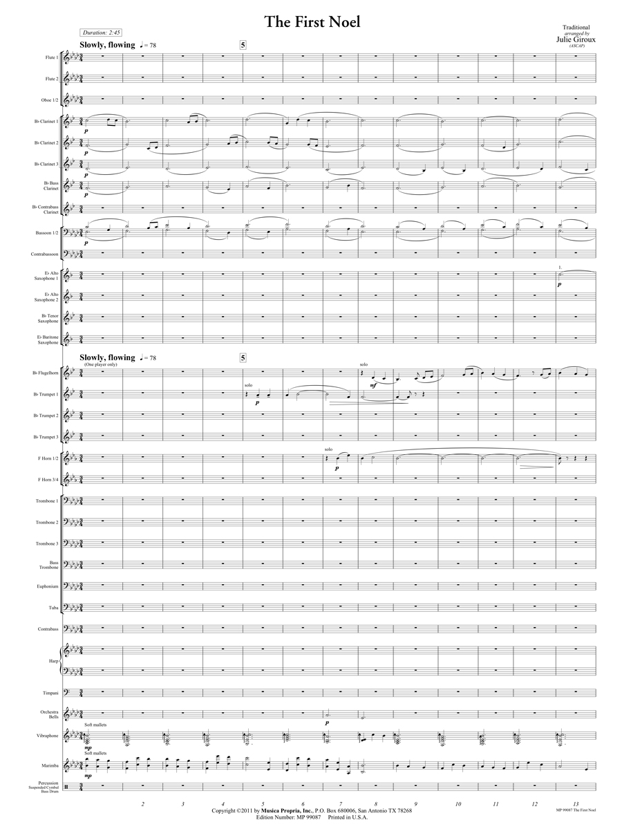 The First Noel Score Page 1