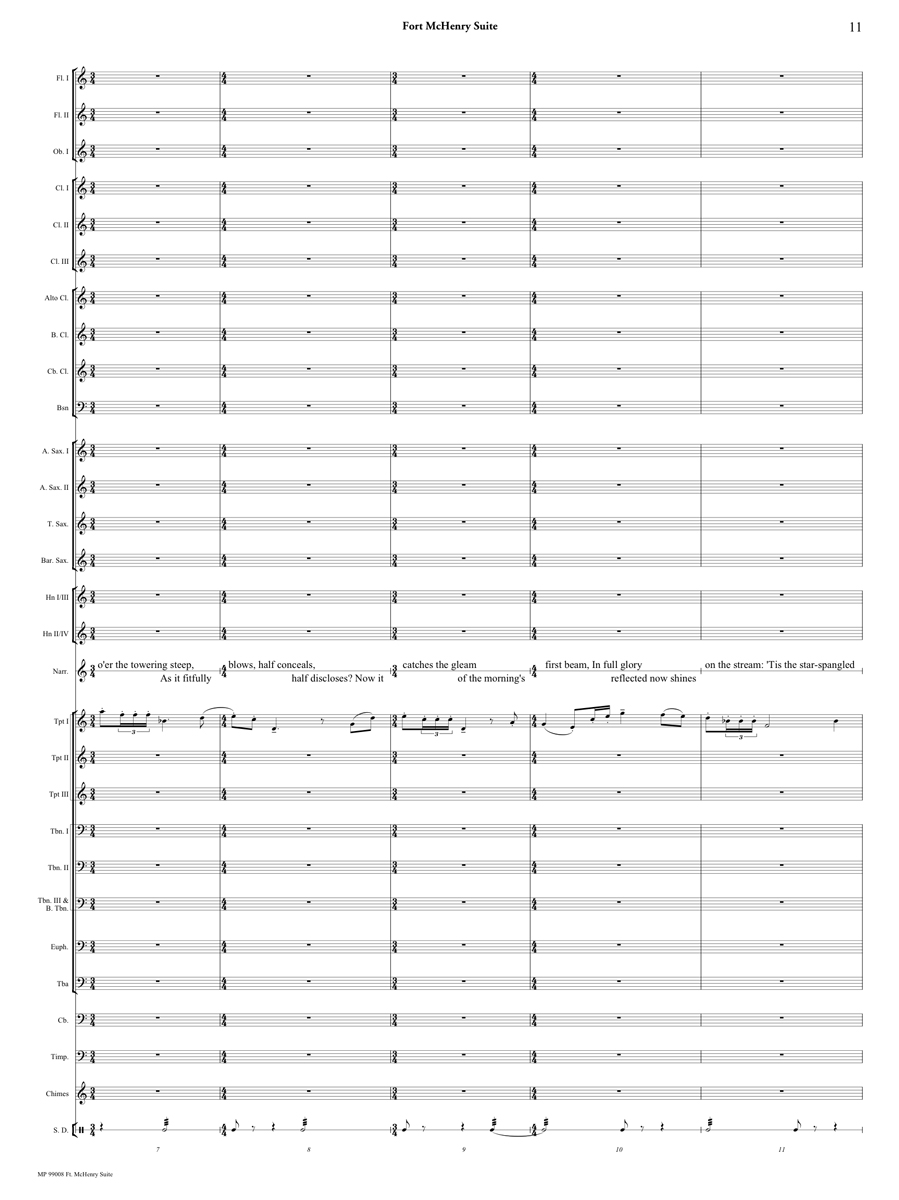 Fort McHenry Suite, Movement 2, Page 2 of score.