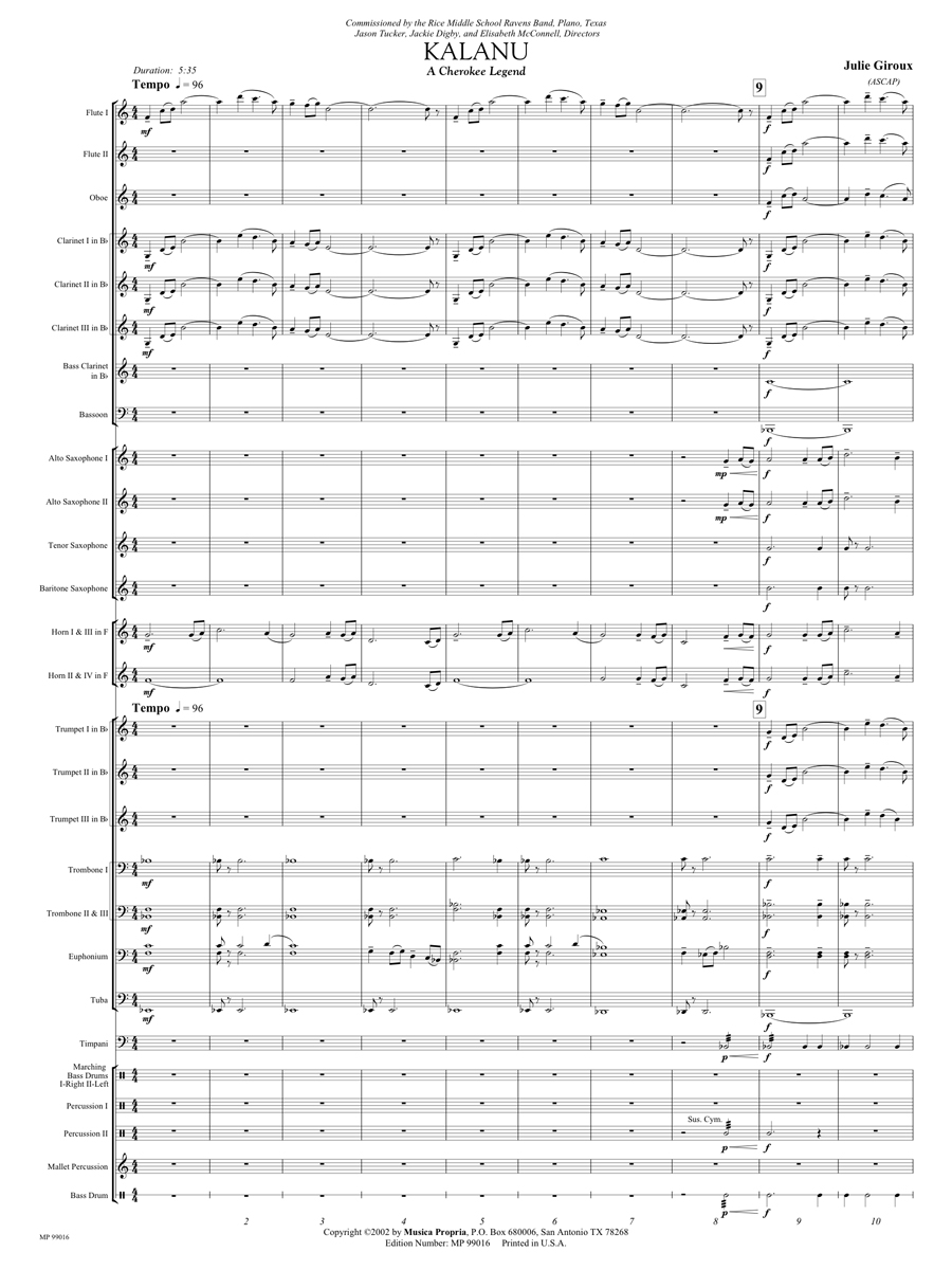 Kalanu Score Page 1