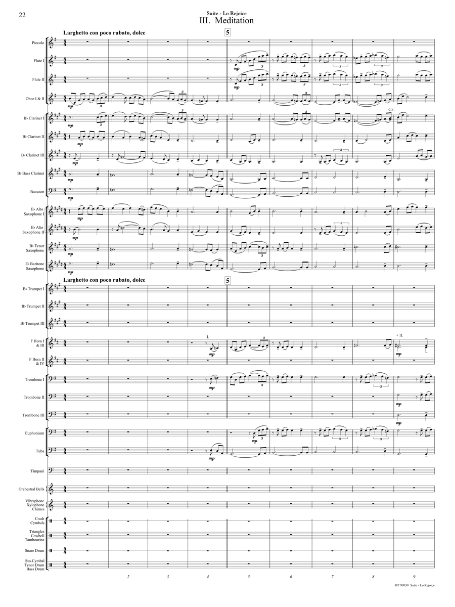 Suite-Lo Rejoice, Movement 3, Score page 1