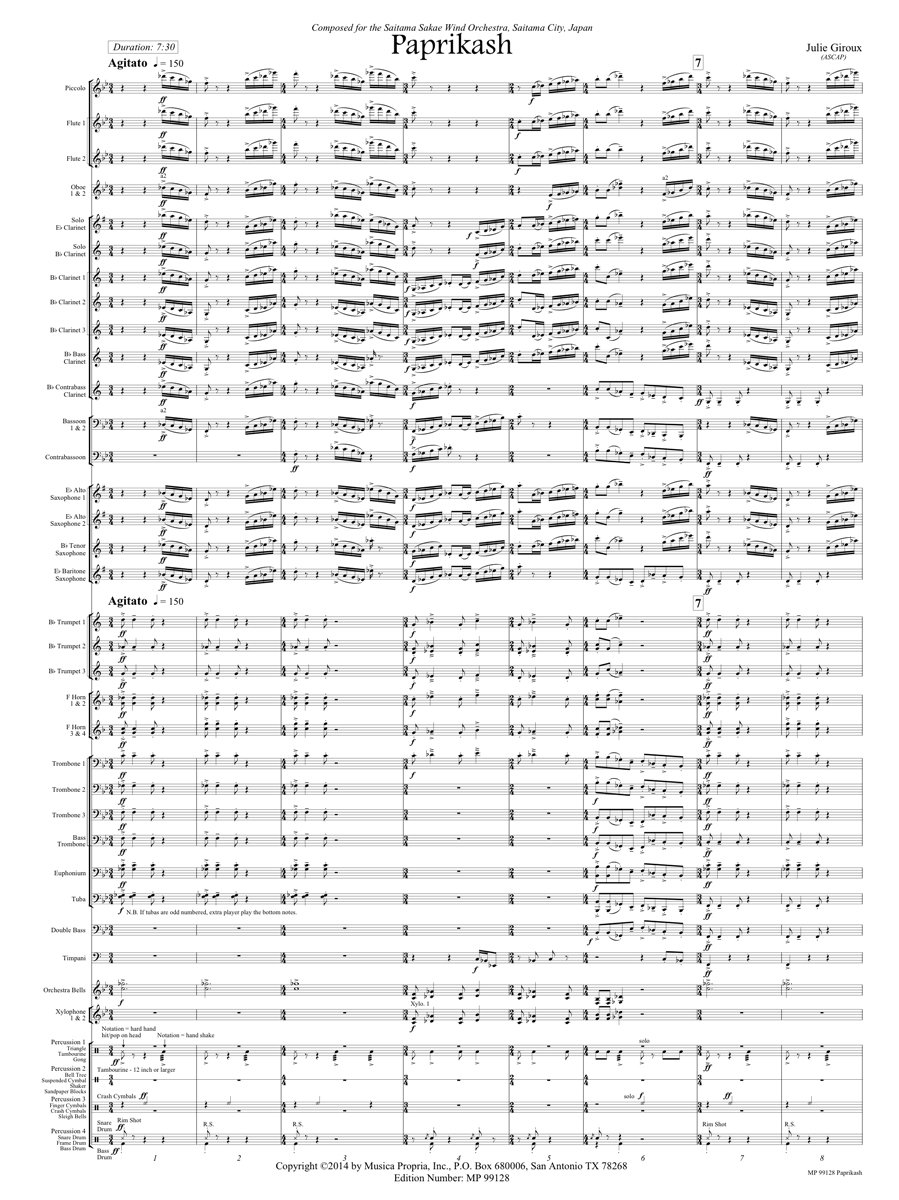 Ah-free-kah! Score page 1
